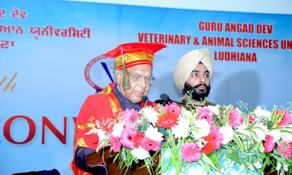 Governor of Punjab and Chancellor of the University Shri Banwarilal Purohit Addressing